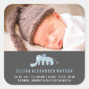 Search for baby boy birth announcement stickers Whimsical