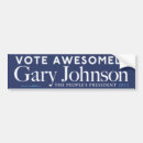 Search for gary johnson bumper stickers 2012