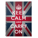 Search for keep calm and carry on notebooks British