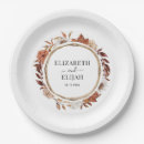 Search for floral wedding plates Burnt orange