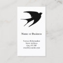 Search for swallows business cards White