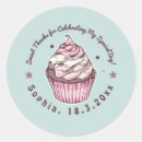 Search for vintage cupcake stickers Pink