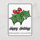 Search for holly berry postcards Leaves