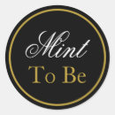 Search for mint and gold stickers White