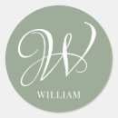 Search for sage green monogram stickers Elegant