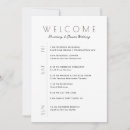 Search for welcome card weddings Itinerary