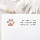 Search for cat paws return address labels Pink