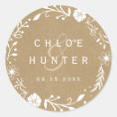 Search for rustic floral wreath stickers Kraft paper