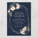 Search for navy and silver bridal shower invitations Watercolor