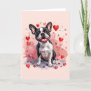 Search for boston terrier valentines day cards Hearts