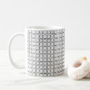 Search for black and white square pattern mugs Simple