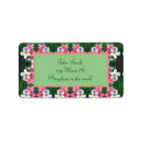 Search for frangipani flowers return address labels Hawaii