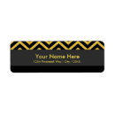 Search for gold chevron return address labels Black
