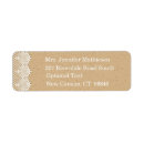 Search for lace wedding return address labels Brown