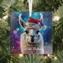 Search for funny llama christmas tree decorations Festive