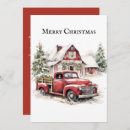 Search for country christmas cards Red truck