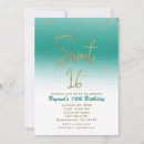Search for teal gold birthday invitations Chic