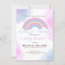 Search for rainbow baby girl shower invitations Watercolor