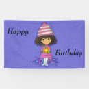 Search for purple and white banners Happy birthday