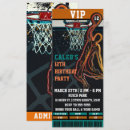 Search for basketball ticket birthday invitations Black