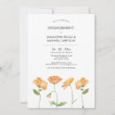 Search for orange engagement party invitations Watercolor