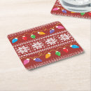 Search for ugly christmas sweater coasters Red
