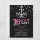 Search for chandelier sweet 16 invitations Sixteen