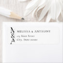 Search for white monogram return address labels Typography