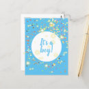 Search for baby boy announcement postcards Gender reveal