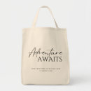 Search for adventure awaits tote bags Typography