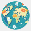 Search for map of the world stickers Travel