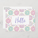 Search for cute pattern postcards Doughnut