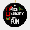 Search for santa naughty list christmas tree decorations Merry