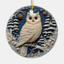 Search for white owl christmas tree decorations Animal