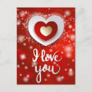 Search for heart stars postcards Red