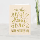 Search for aunt mothers day cards Typography