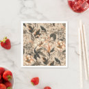 Search for vintage floral napkins Brown