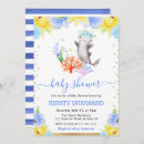 Search for shark baby shower invitations Watercolor