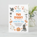 Search for boy second birthday invitations Two spooky birthday