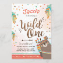 Search for woodland birthday invitations Wild one party