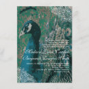 Search for vintage peacock wedding invitations Teal