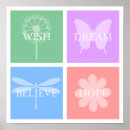 Search for flowers butterflies posters Typography