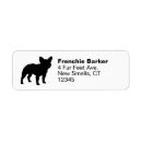 Search for black and white dog return address labels Frenchie