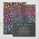 Search for raindrops baby shower invitations Modern