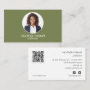 Search for headshot business cards Qr code