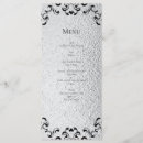 Search for black and silver wedding menus Elegant