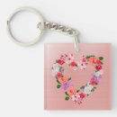 Search for heart shaped key rings Flowers