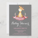 Search for giraffe baby girl shower invitations Cute