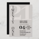 Search for elegant 21st birthday invitations Minimalist