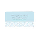Search for blue damask return address labels Stylish